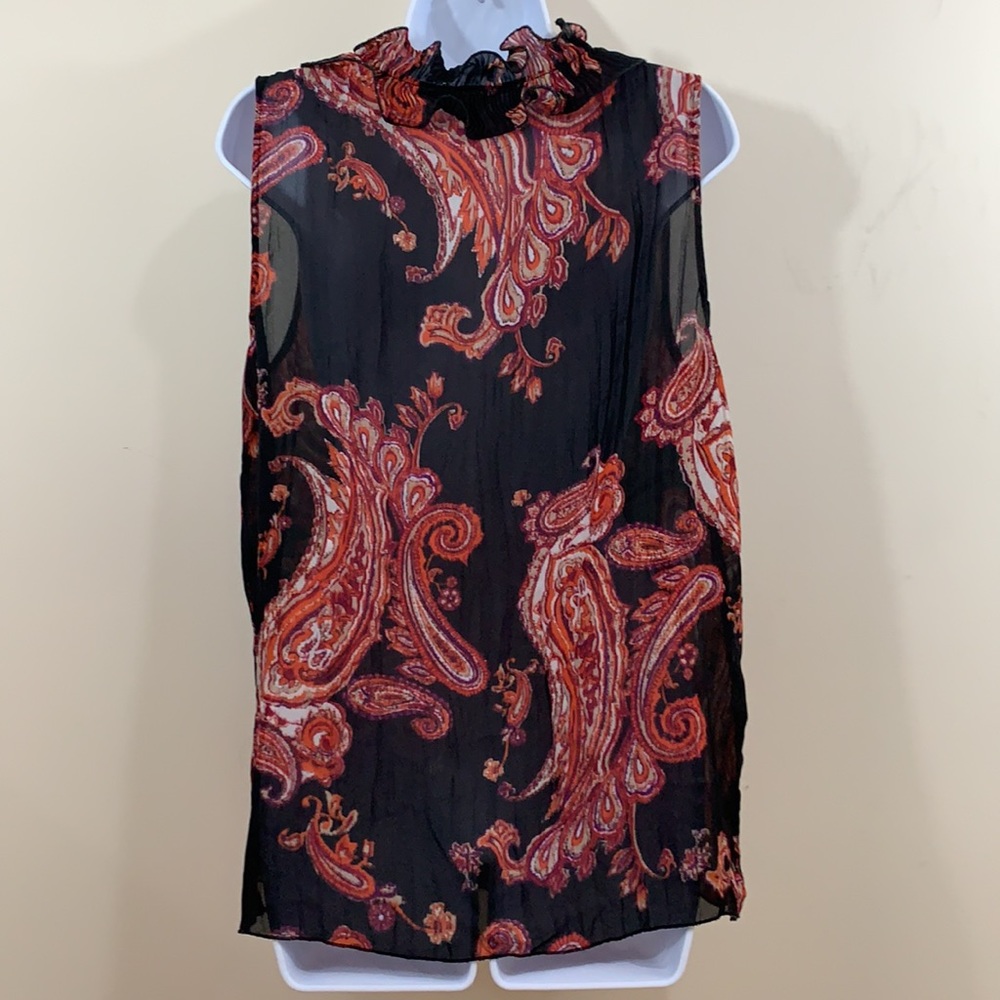 Sere Nade Front Ruffled Button Up Semi Sheer Shirt - Picture 7 of 9